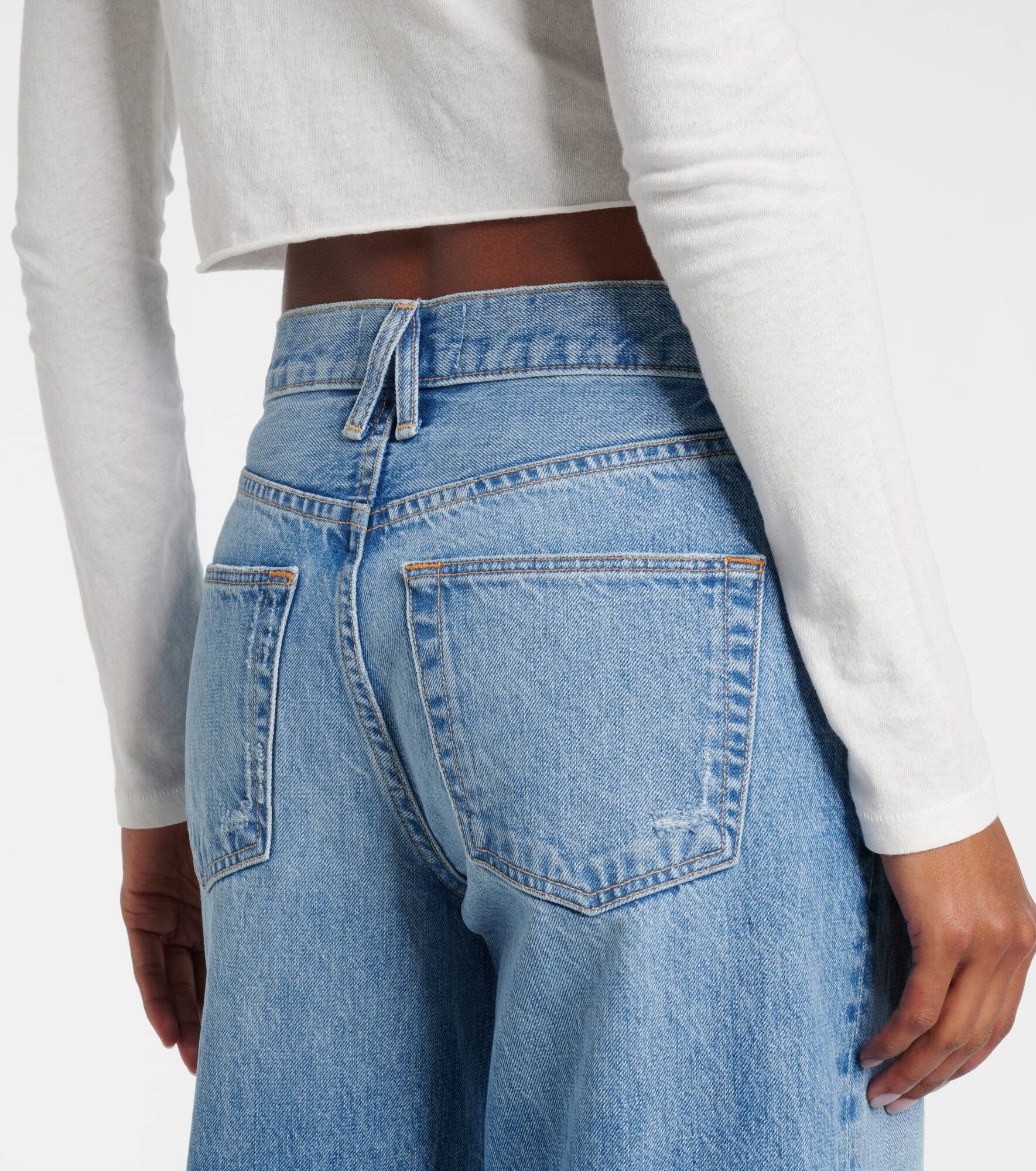 Selena mid-rise wide-leg jeans - 6
