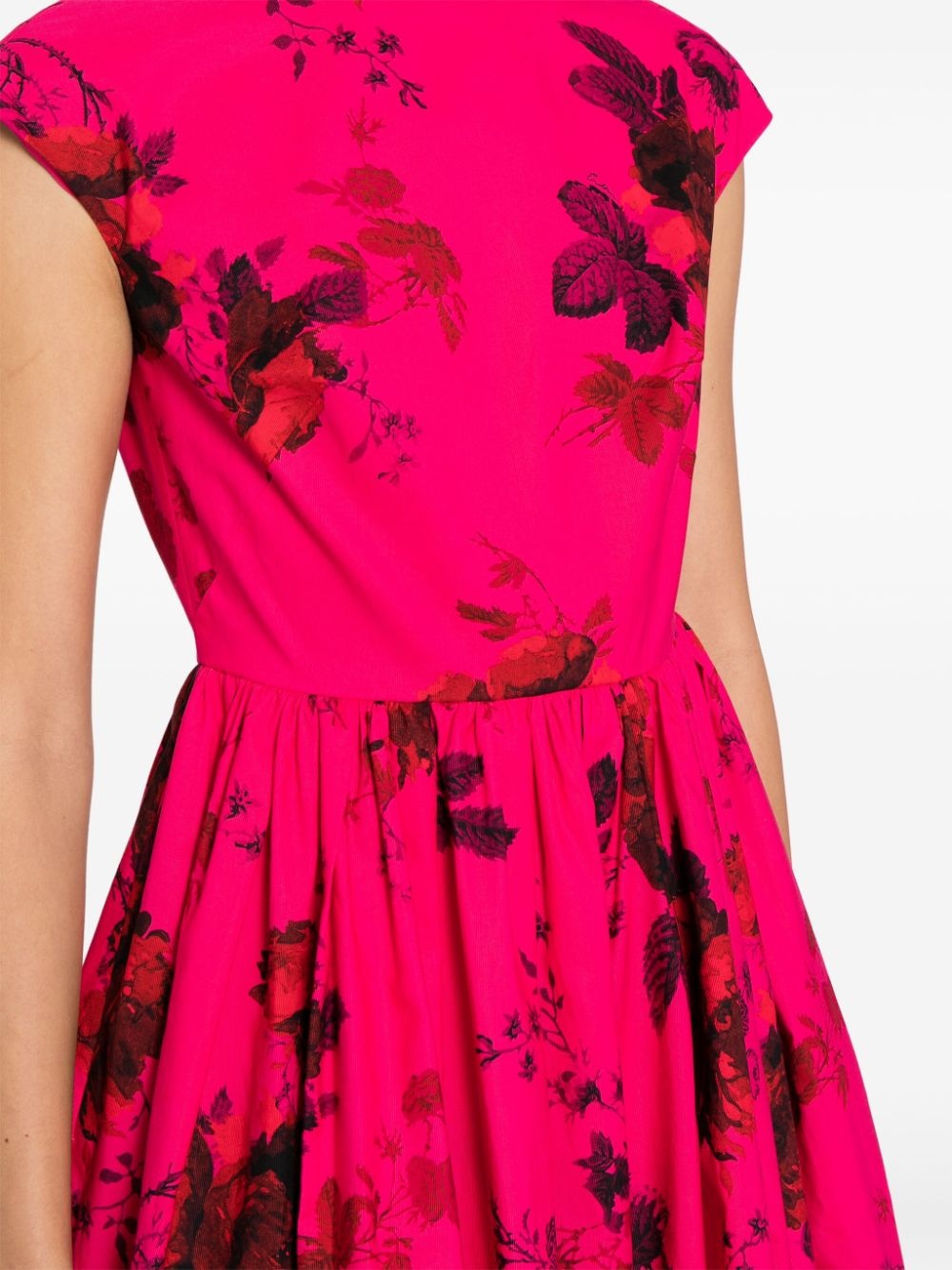 floral-print cotton midi dress - 9