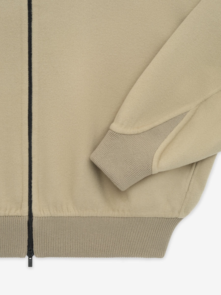 Double Wool Cashmere Hooded Bomber - 4