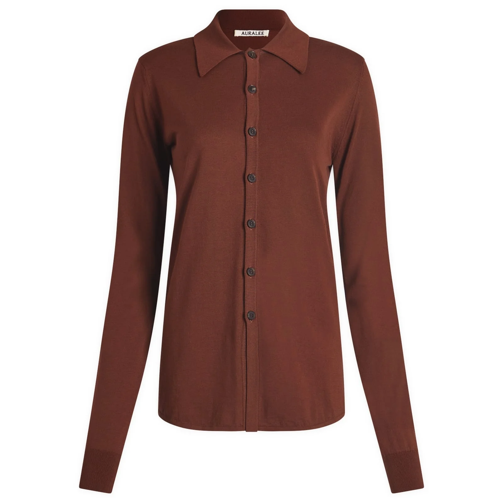 Auralee Cotton Knit Shirt Cardigan - 1