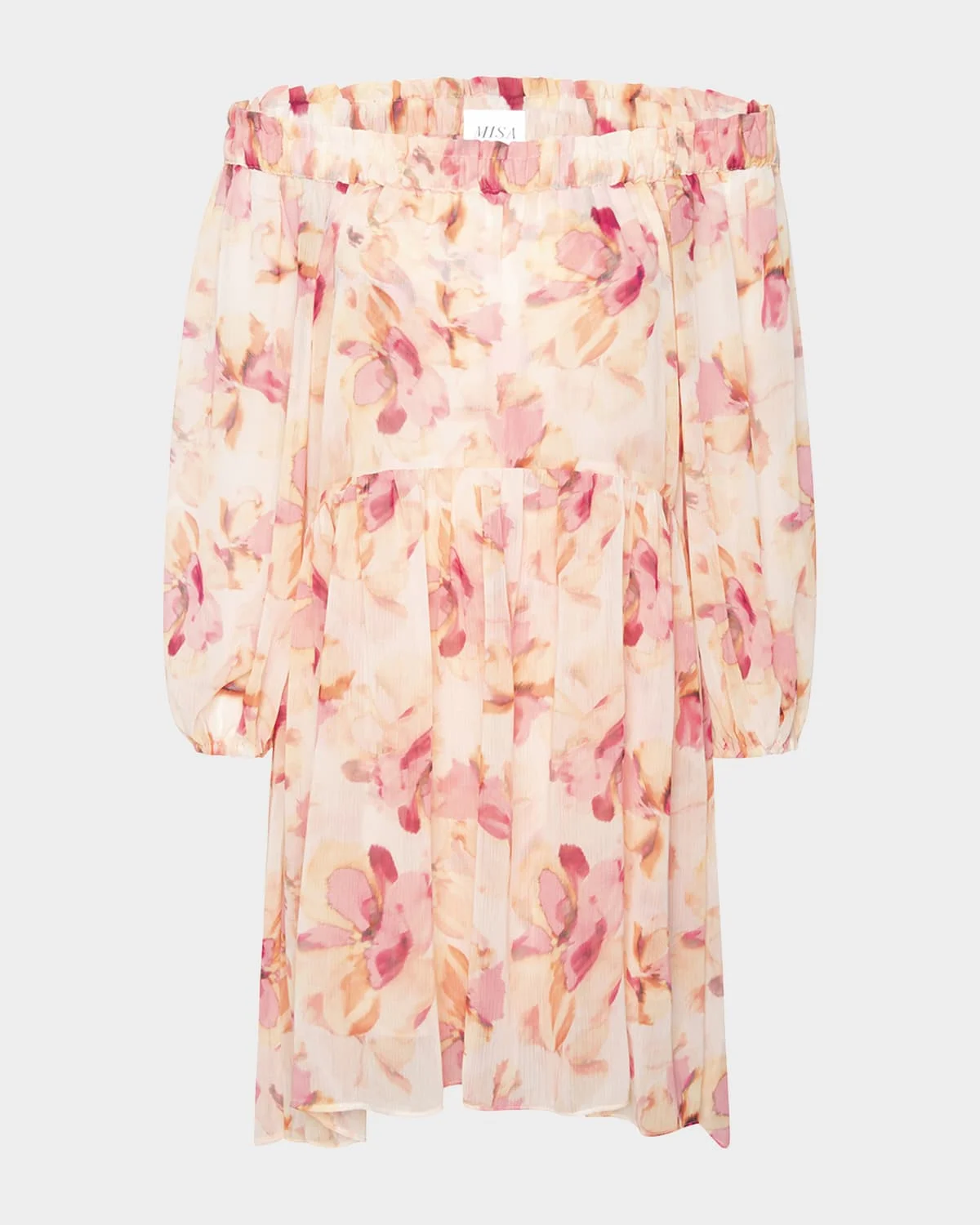 Millie Watercolor Floral Chiffon Dress - 1