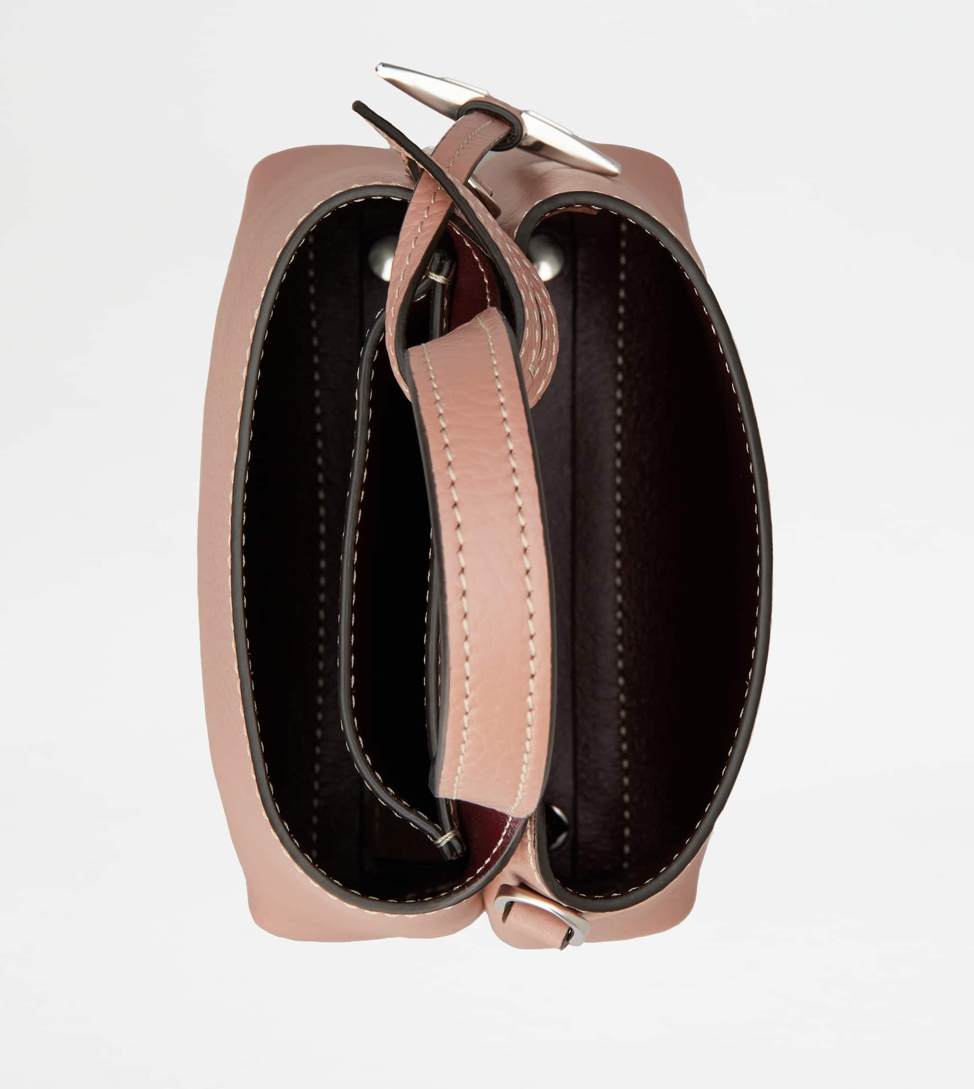 TOD'S MICRO BAG IN LEATHER - BURGUNDY, PINK - 4