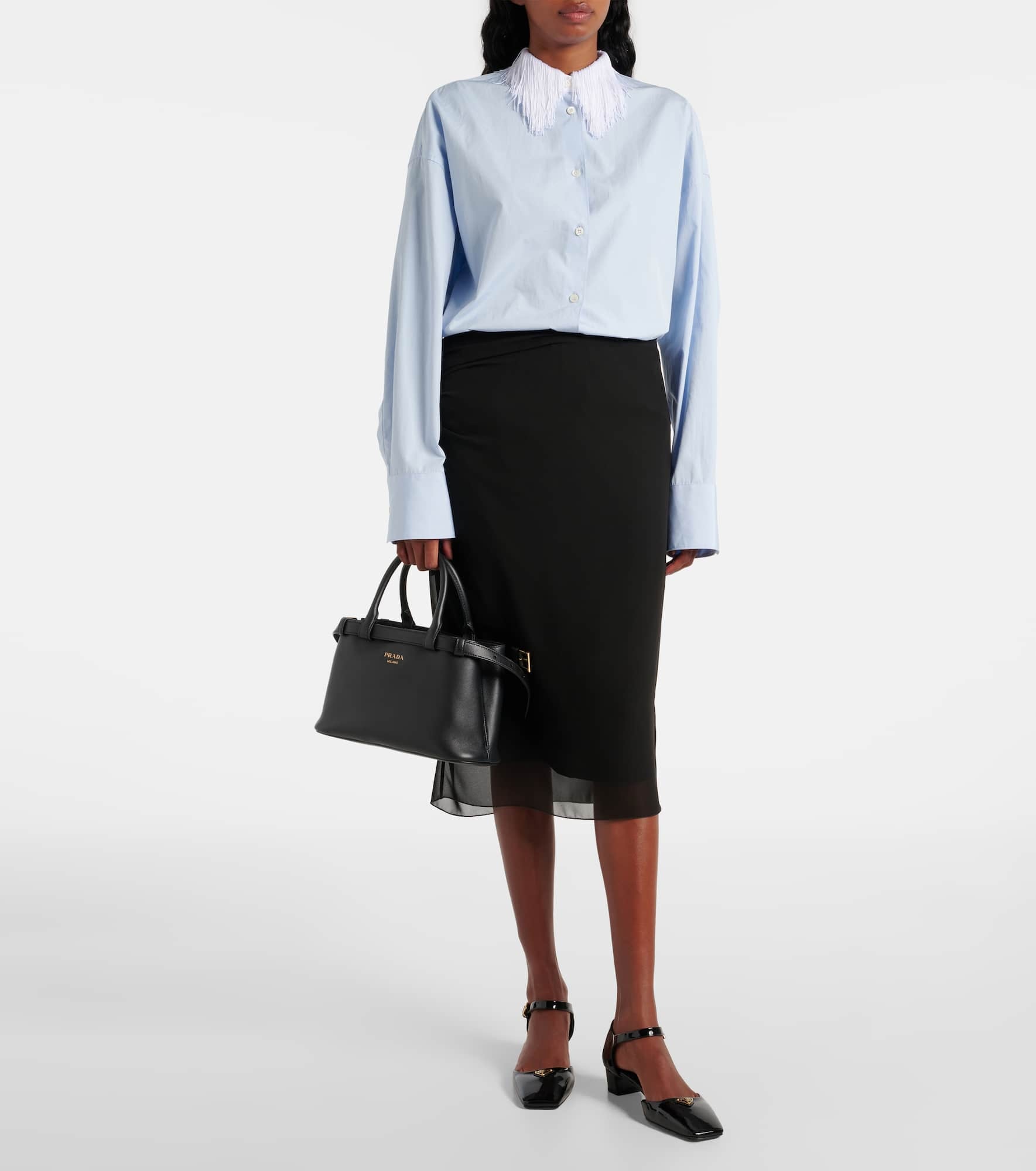 Prada Buckle Small leather tote bag - 5