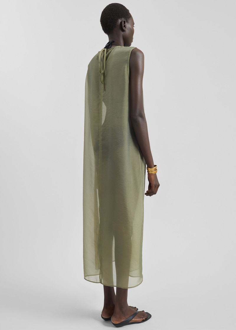 Corindi Sheer Organza Dress - Olive 9