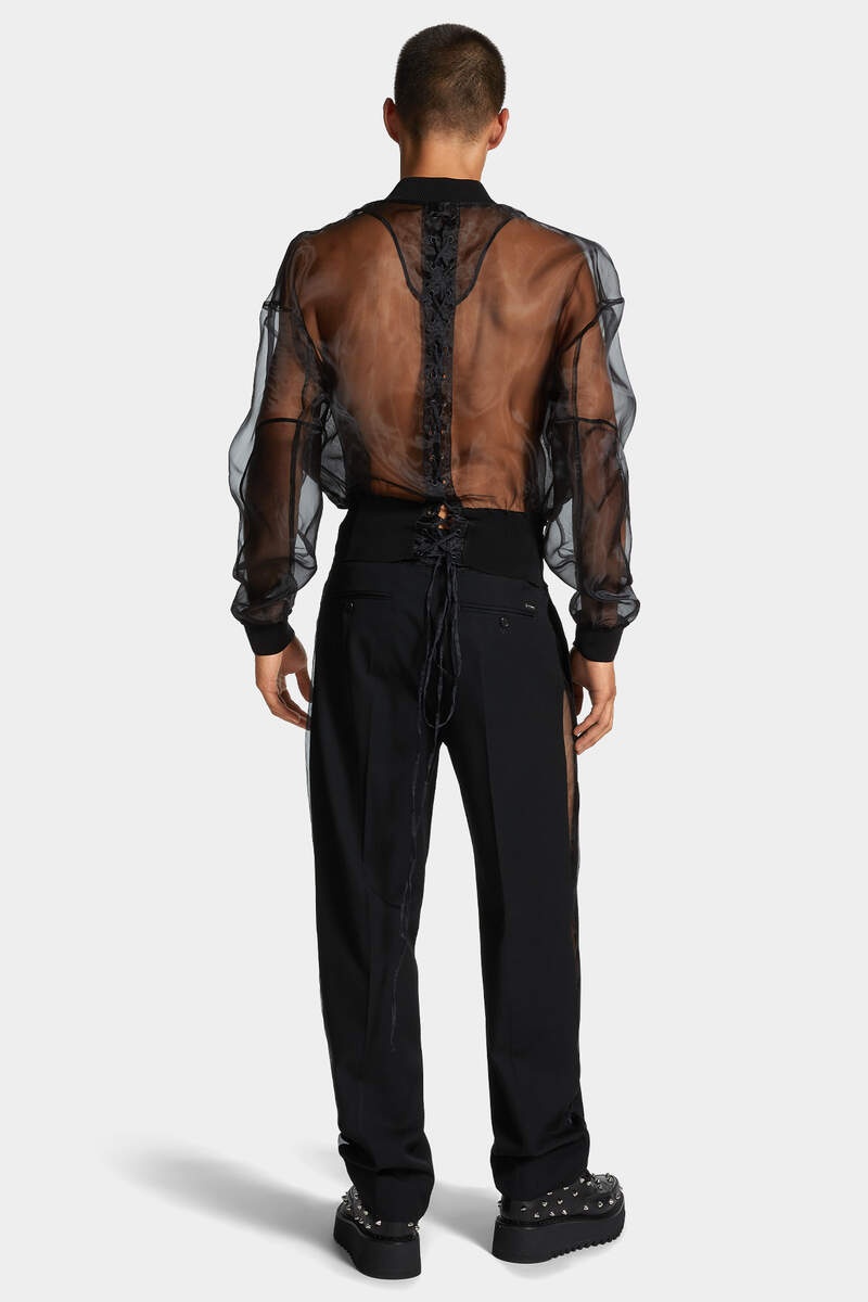 SEE-THROUGH RELAXED PANT - 4