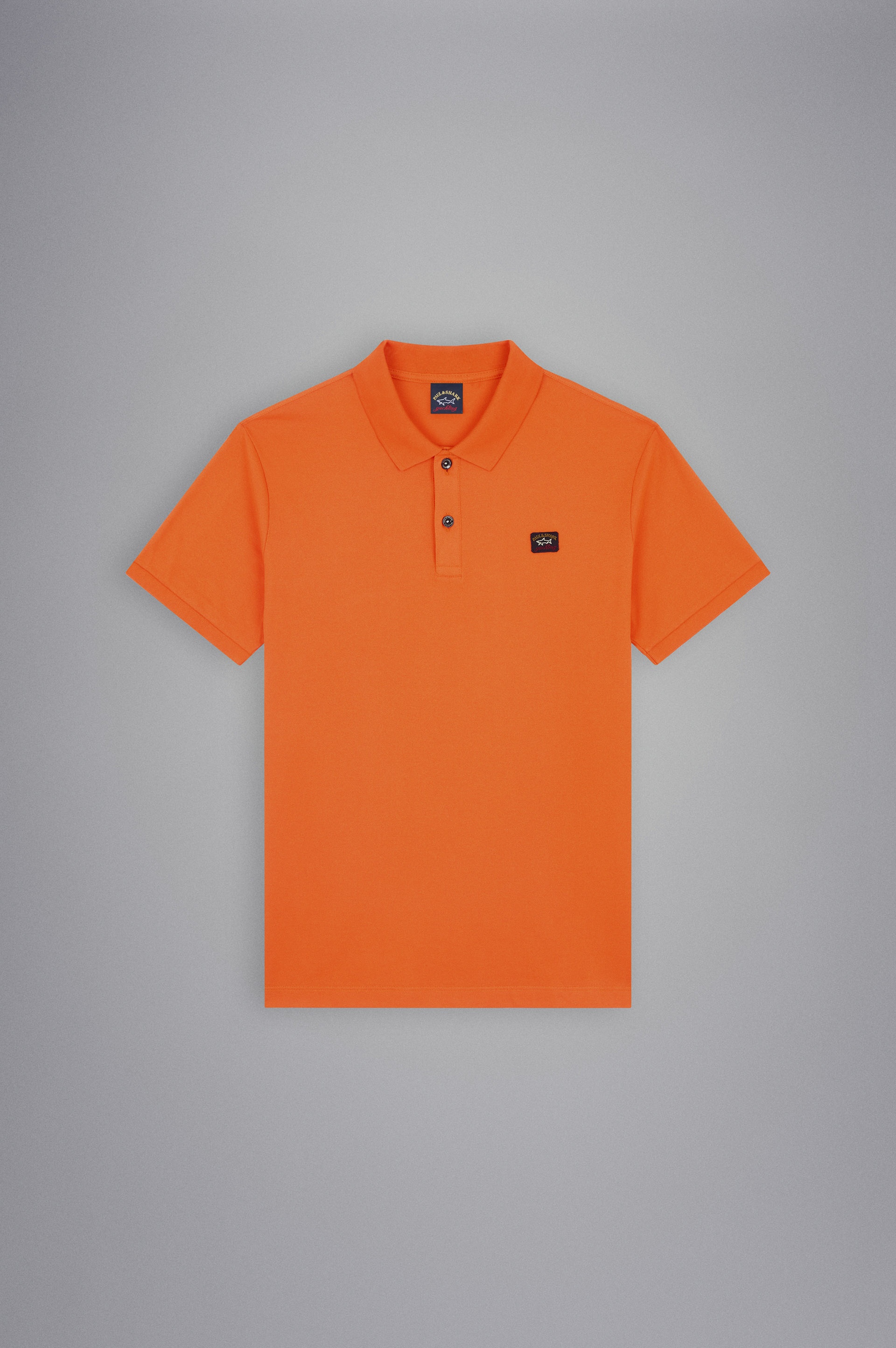 COTTON PIQUÉ POLO WITH ICONIC BADGE - 1