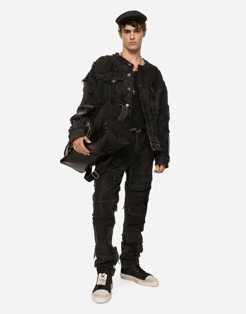 Dolce & Gabbana Loose overdyed patchwork denim jeans outlook