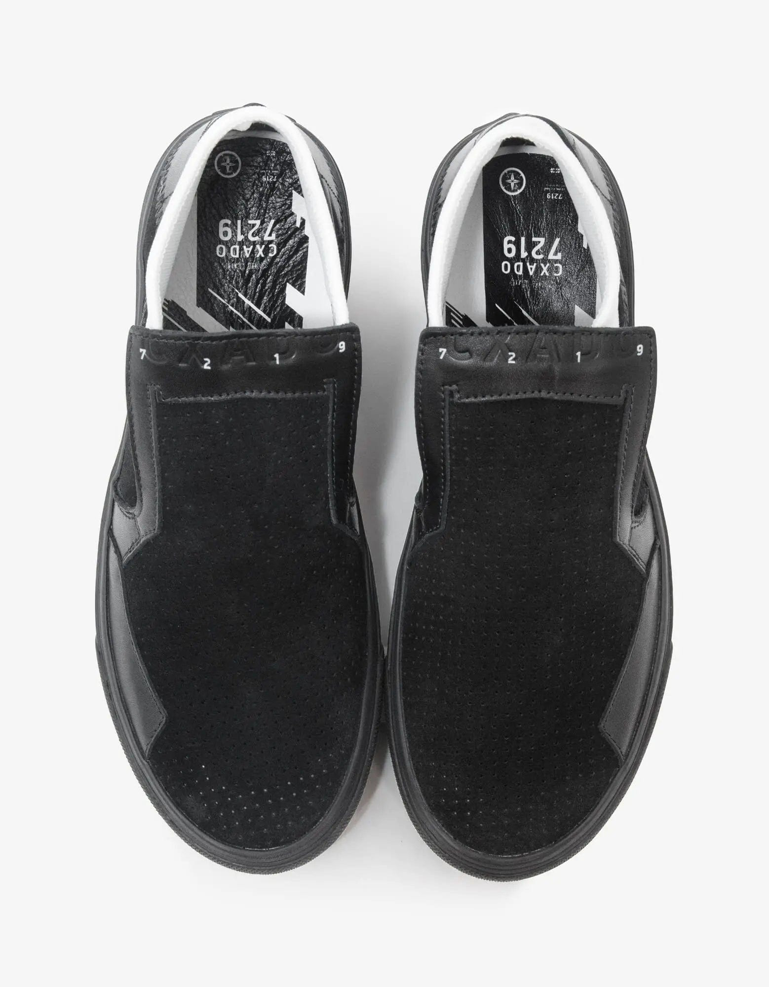 Stone Island Shadow Project Black Leather Slip-On Trainers - 5