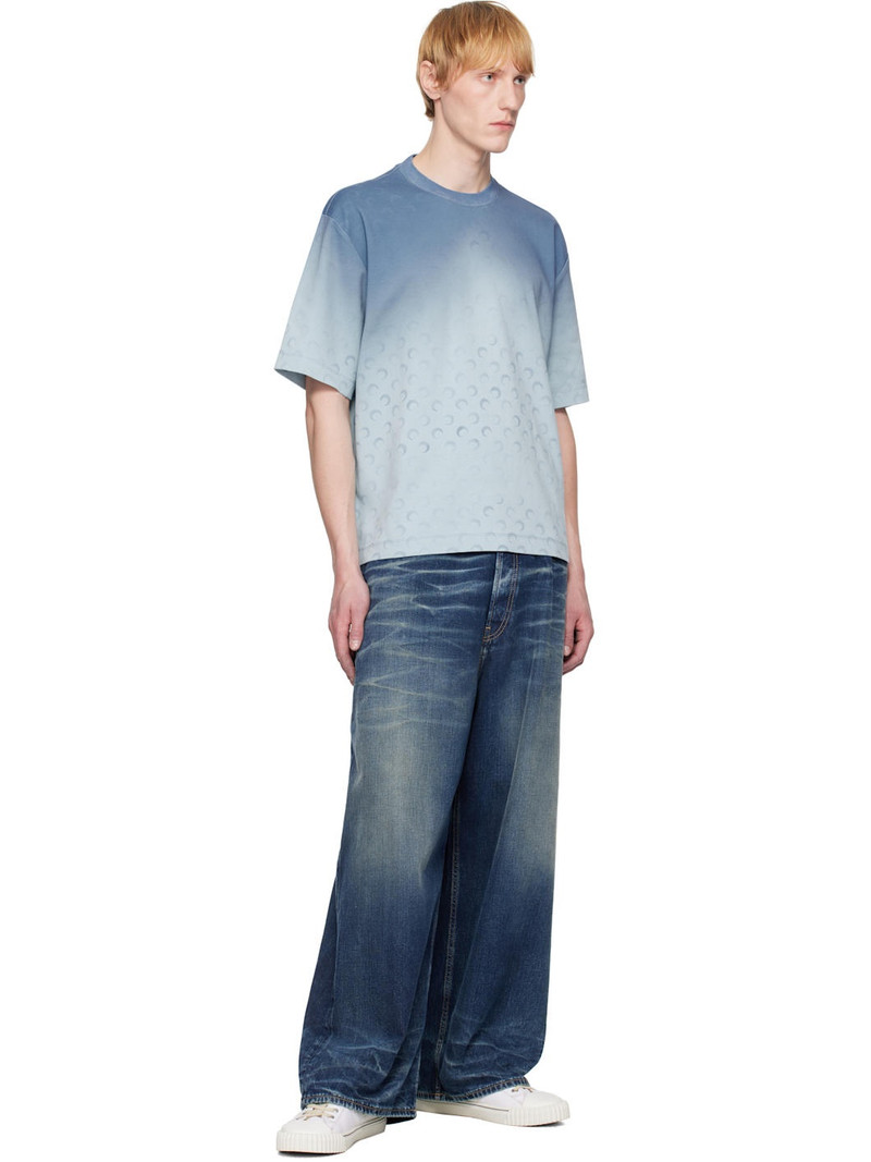 Marine Serre Blue Moon Faded Jersey Loose Fit T-shirt outlook