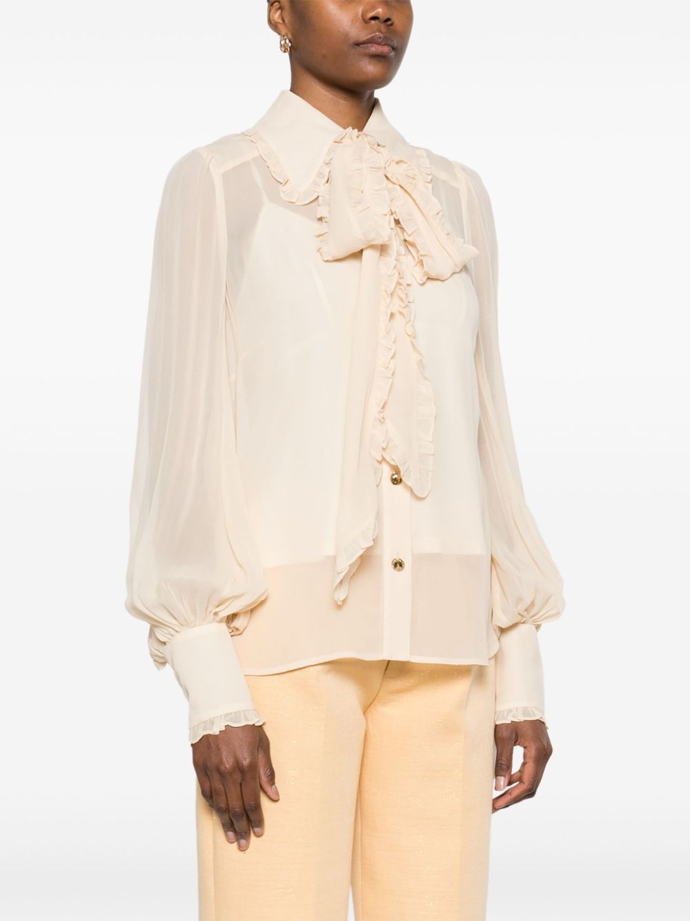georgette bow shirt - 3