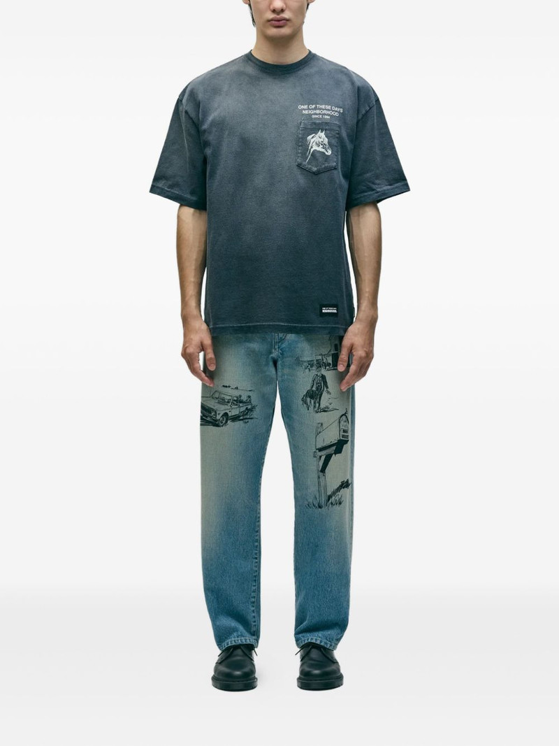 NEIGHBORHOOD x One Of These Days printed jeans outlook