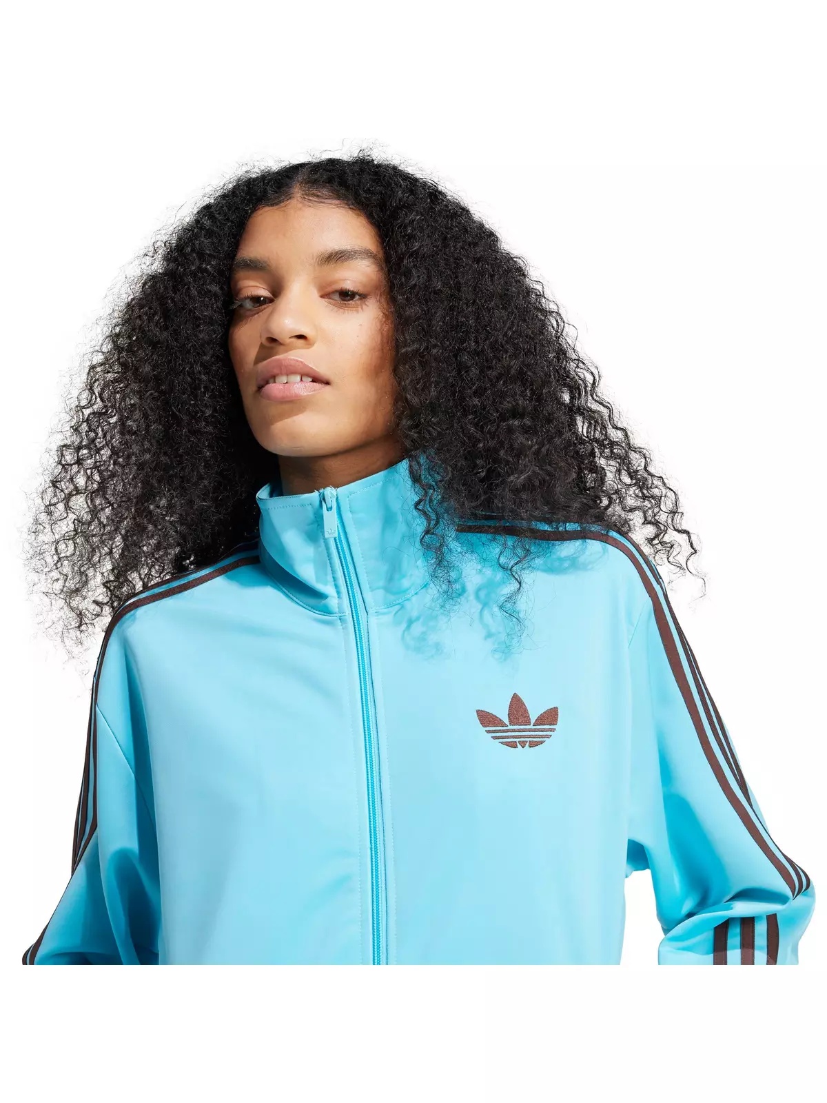 Originals Women's Adicolor Classic Firebird Loose Track Top -Lt Blue/Brown - 3