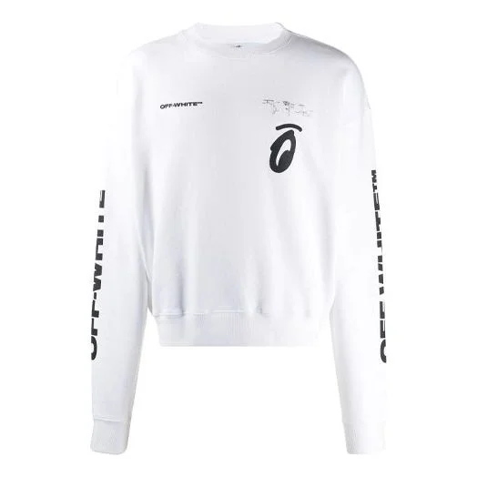 Off-White Arrow Pattern Round Neck Pullover White OMBA035E19D250100110 - 1