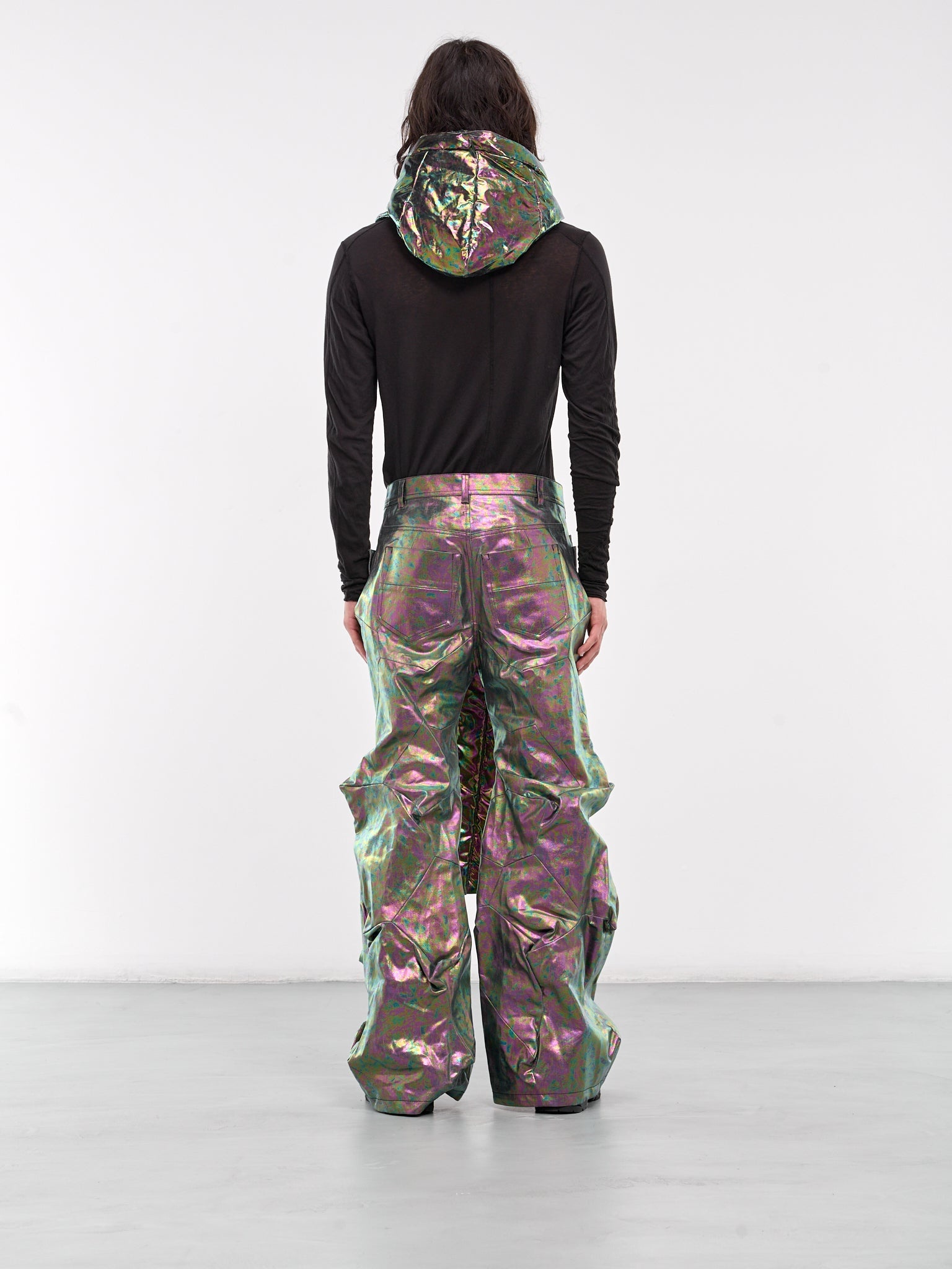 Padded Nylon Scarf Hood - 3