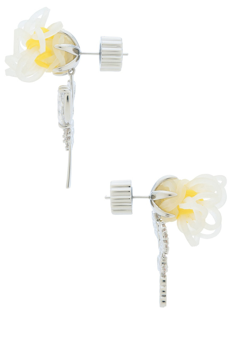 SHUSHU/TONG Rubber Band Flower Gemstone Branch And Leaf Stud Earrings outlook