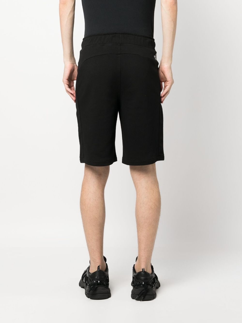 logo-patch cotton track shorts - 4
