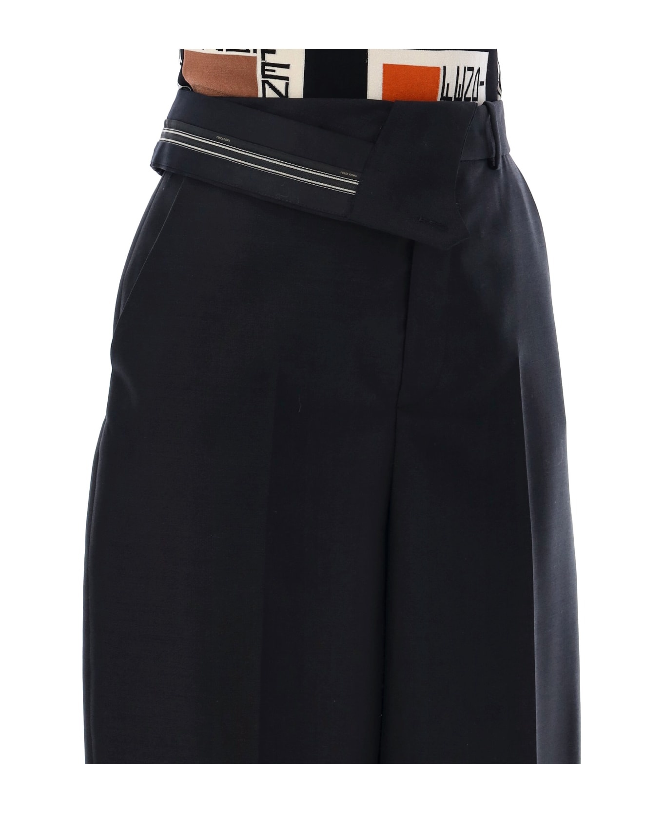 Black Mohair And Wool Trousers - 3