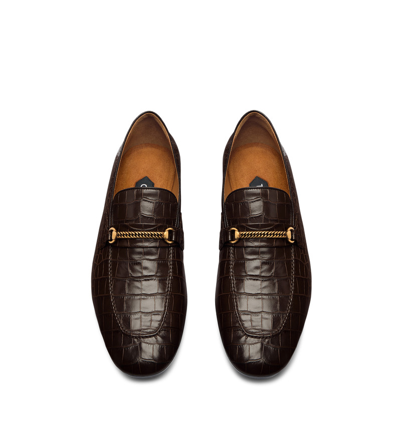TOM FORD PRINTED CROC GIGI CHAIN LOAFER outlook