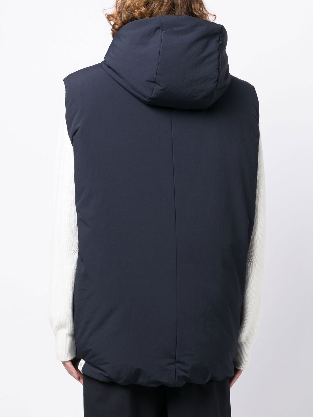 padded sleeveless hooded gilet - 4