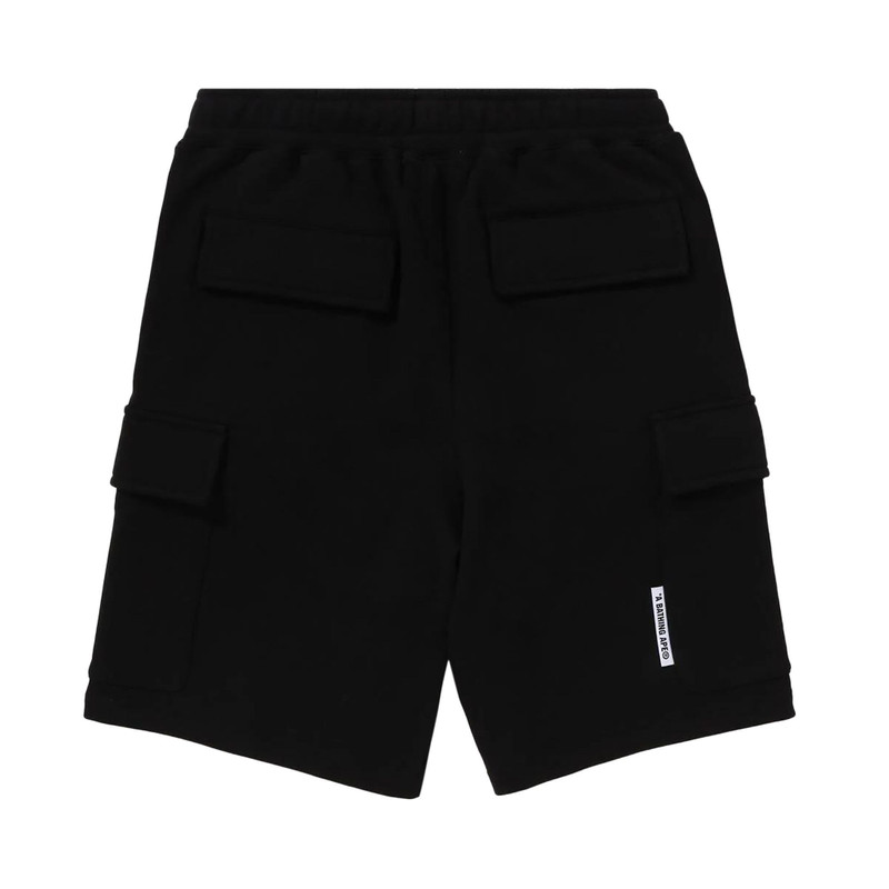 A BATHING APE® BAPE Ape Head Cargo Sweat Shorts 'Black' outlook