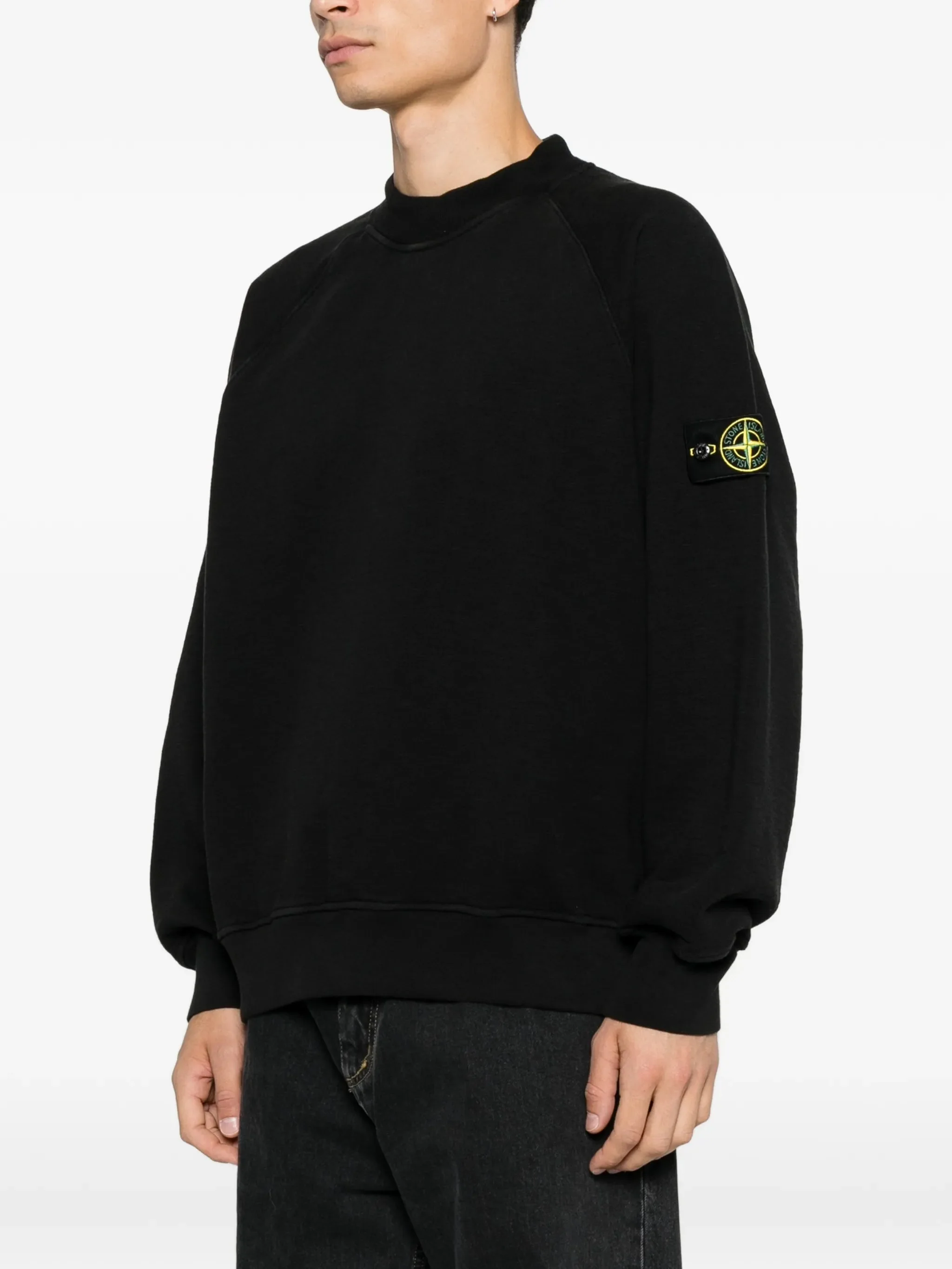 Stone Island Compass-patch Raglan-sleeve Sweater - 1