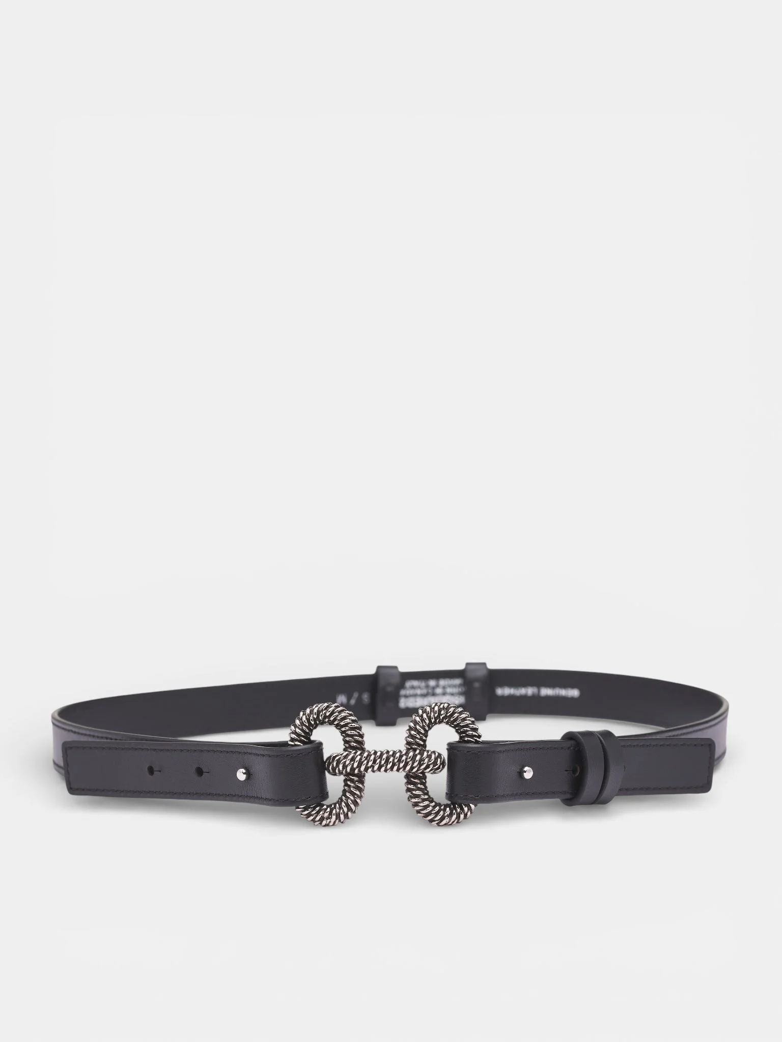 Braid Engraved Chainlink Leather Belt - 1