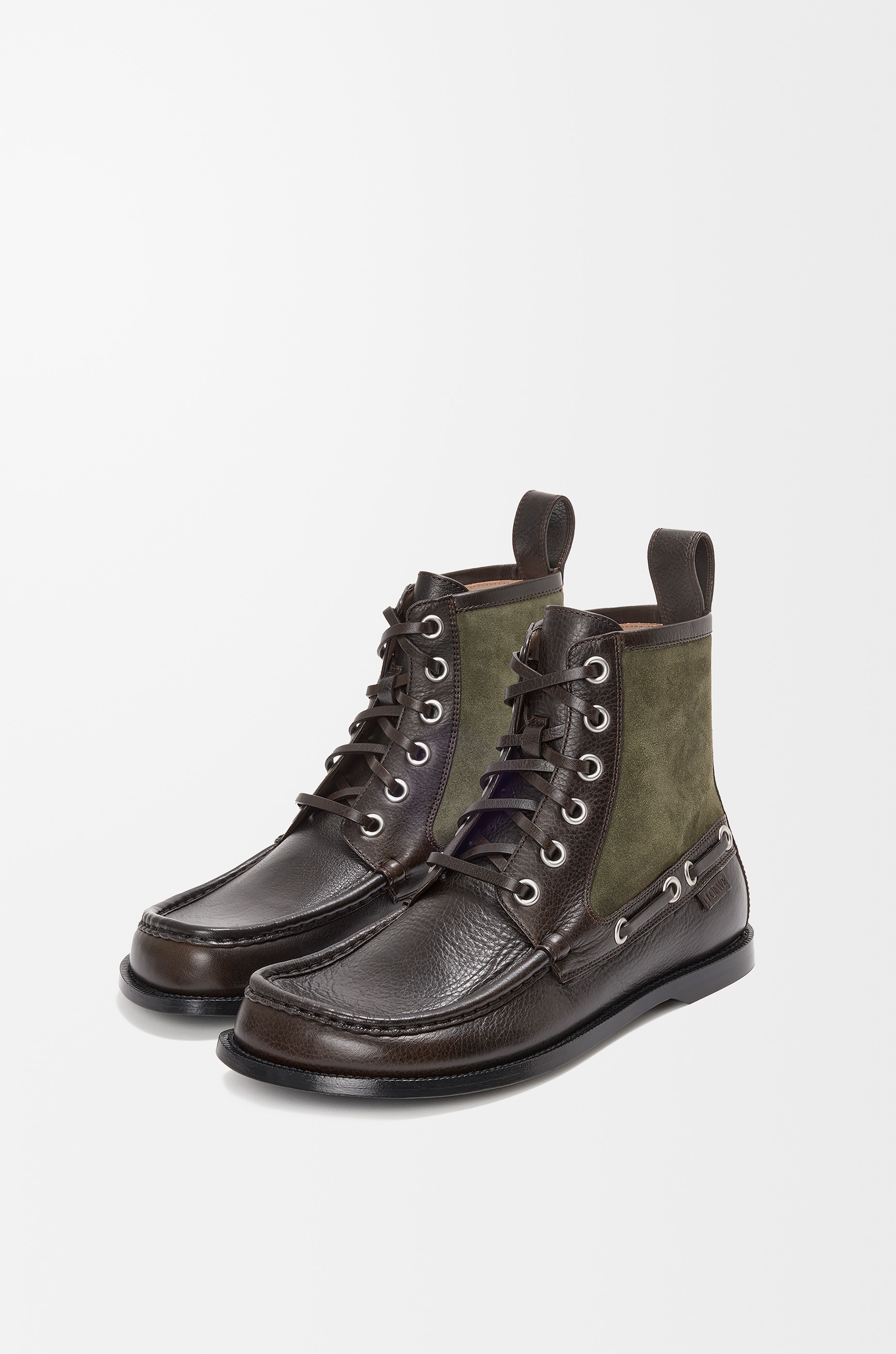 Campo loafer bootie in calfskin and suede calfskin - 3
