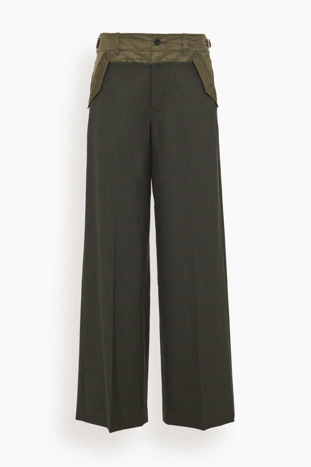 Glen Check Pants in Khaki - 1