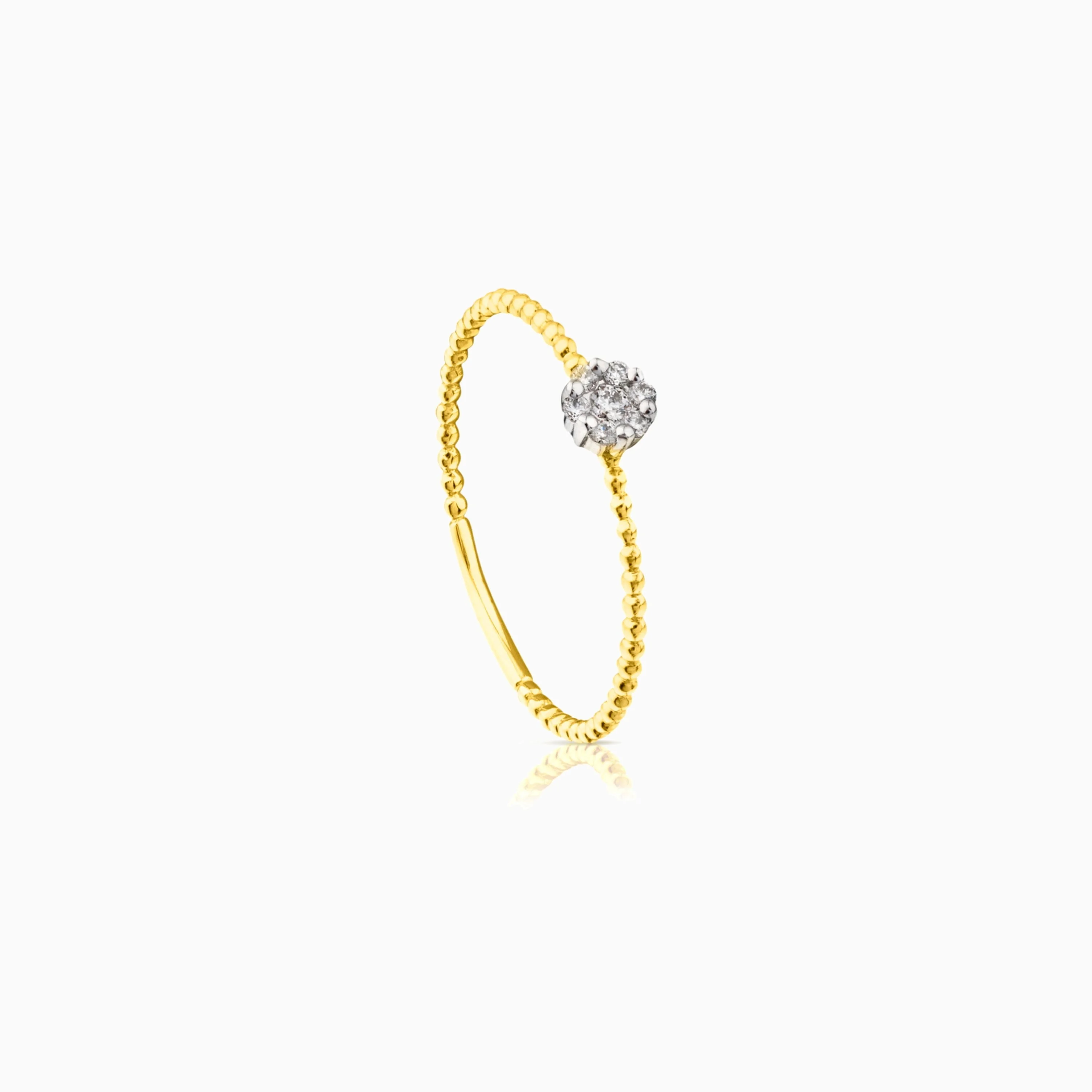 18K solid gold TOUS Brillants Ring with 0,06ct Diamond - 1
