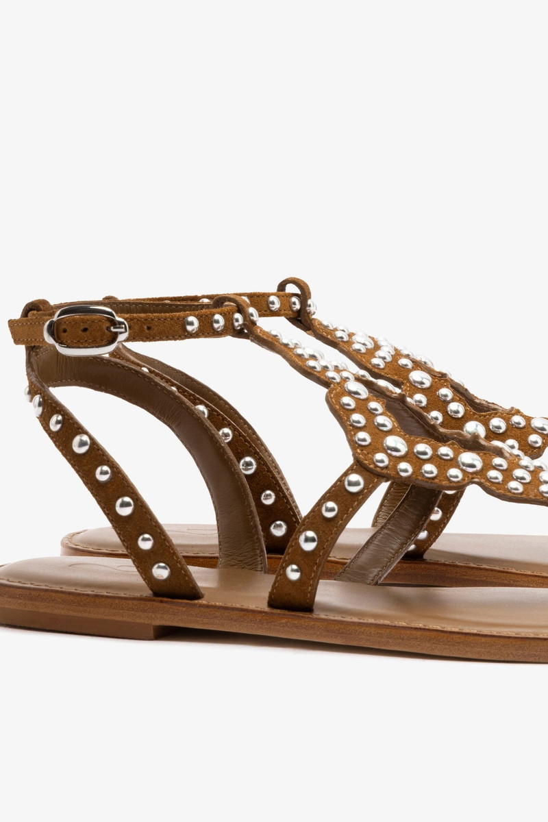 Fiorella Sandal In Russet Suede 4