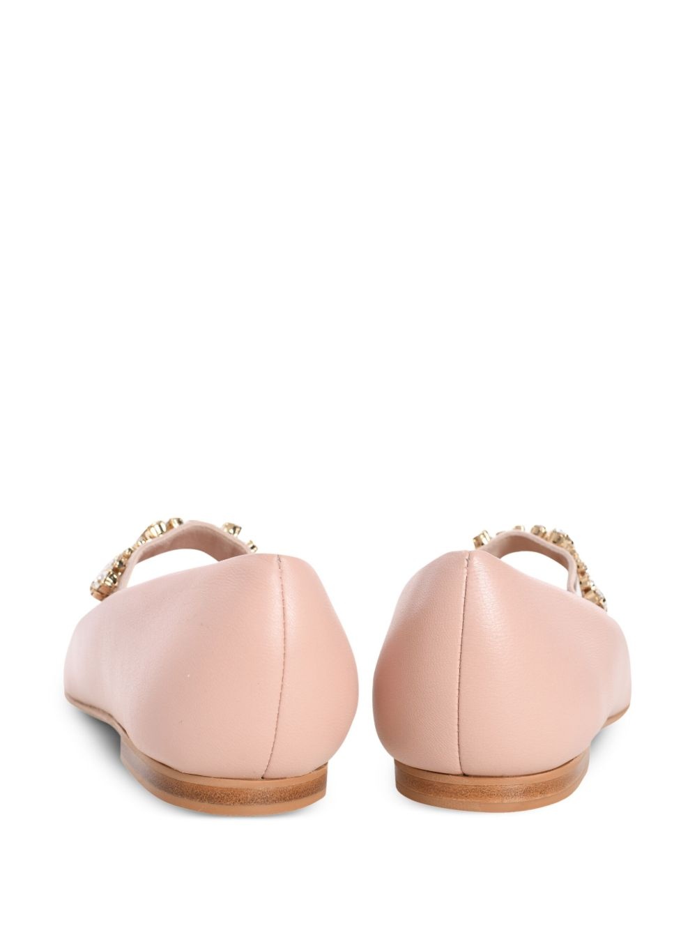 crystal-embellished ballerina shoes - 4