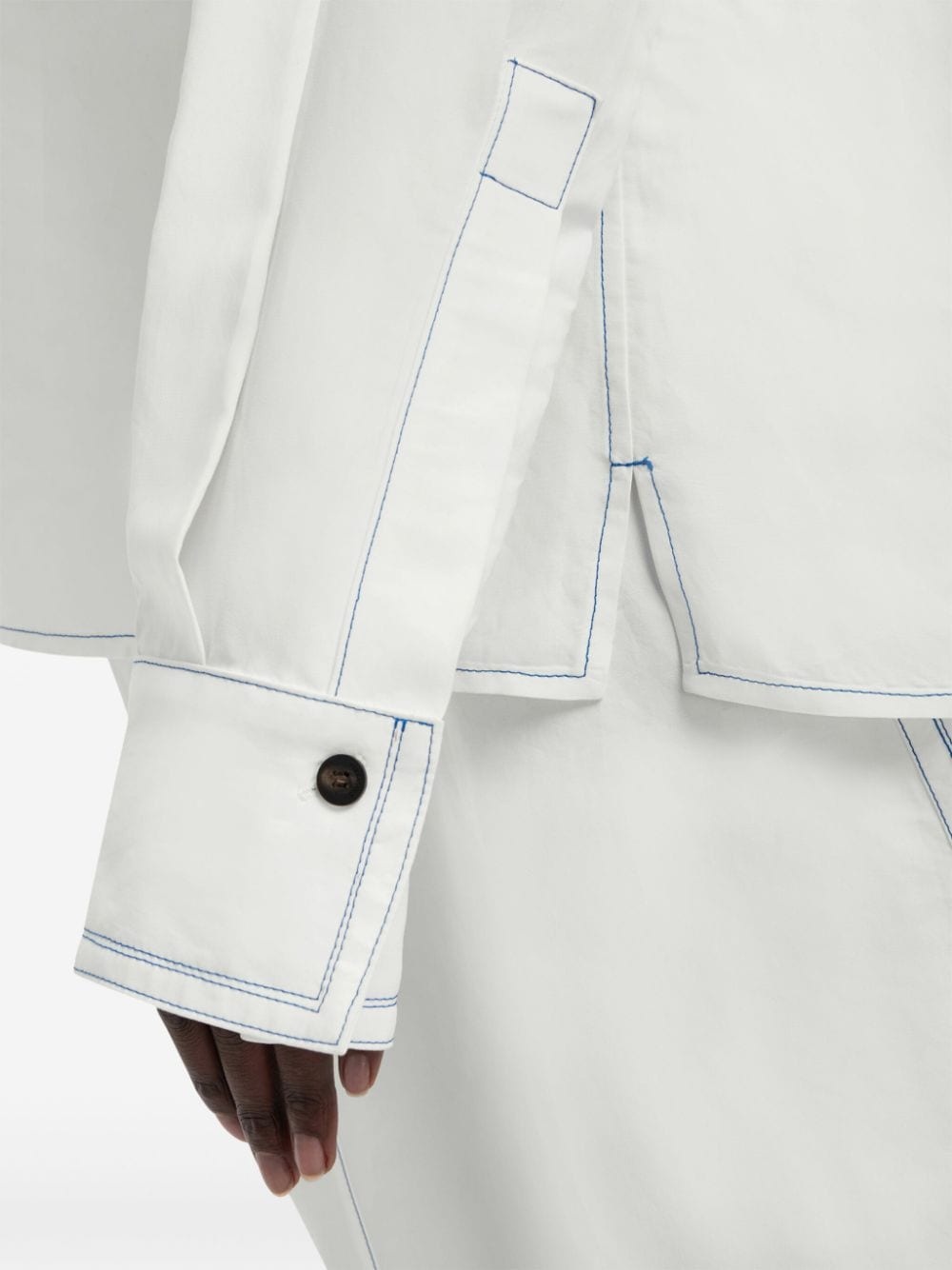 contrast-stitched shirt - 6