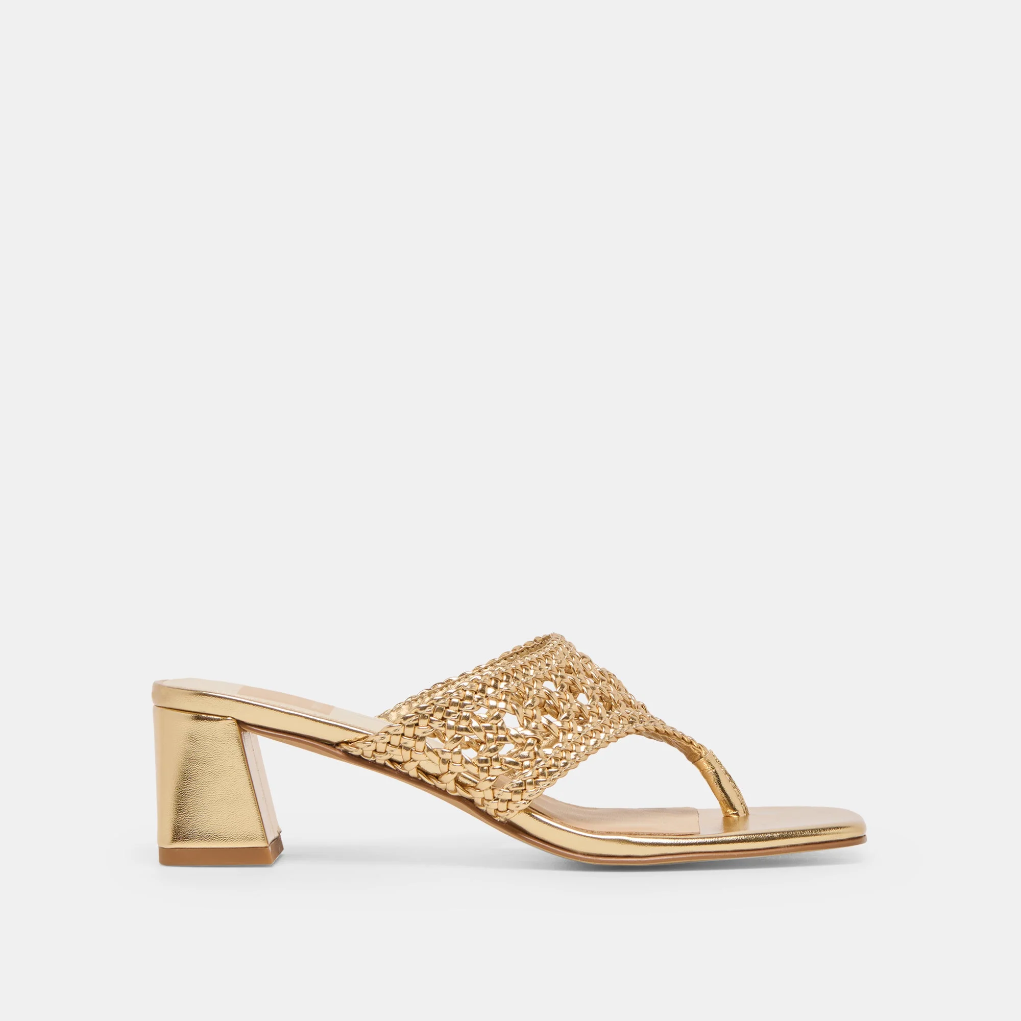 BARLO HEELS GOLD WOVEN STELLA - 1