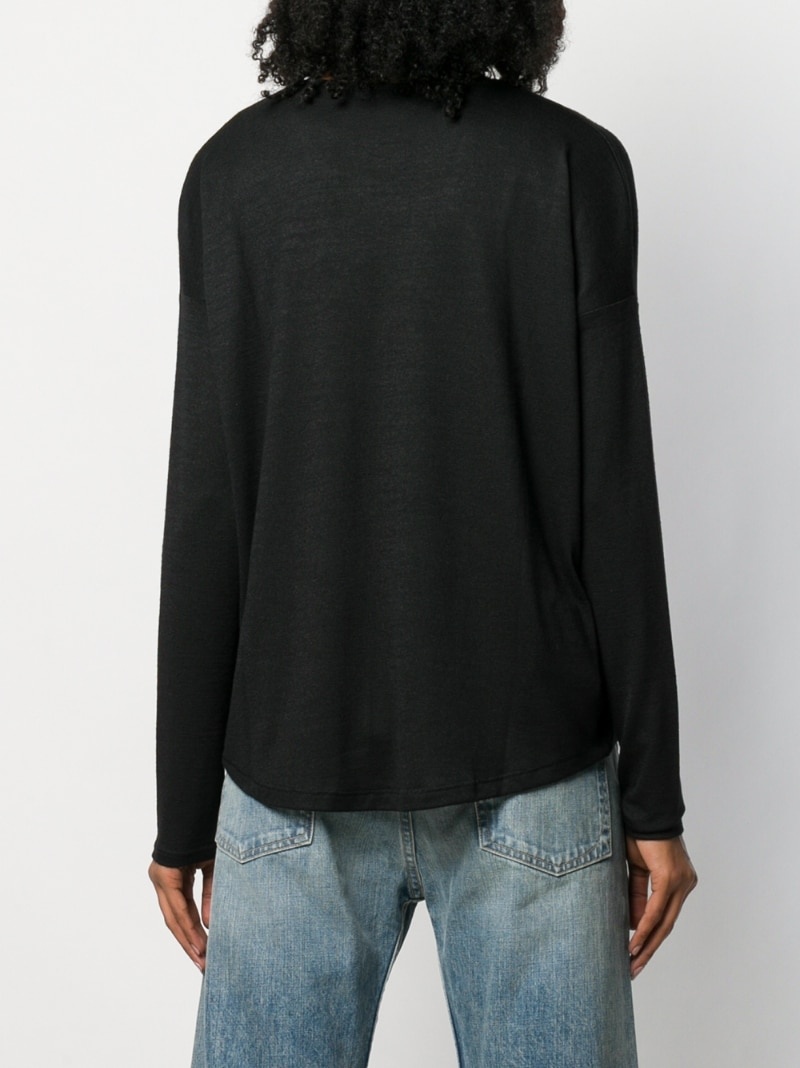 long-sleeve fitted sweater - 4