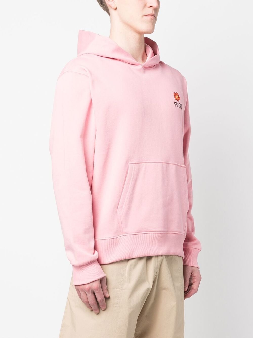 logo-embroidered long-sleeved hoodie - 3