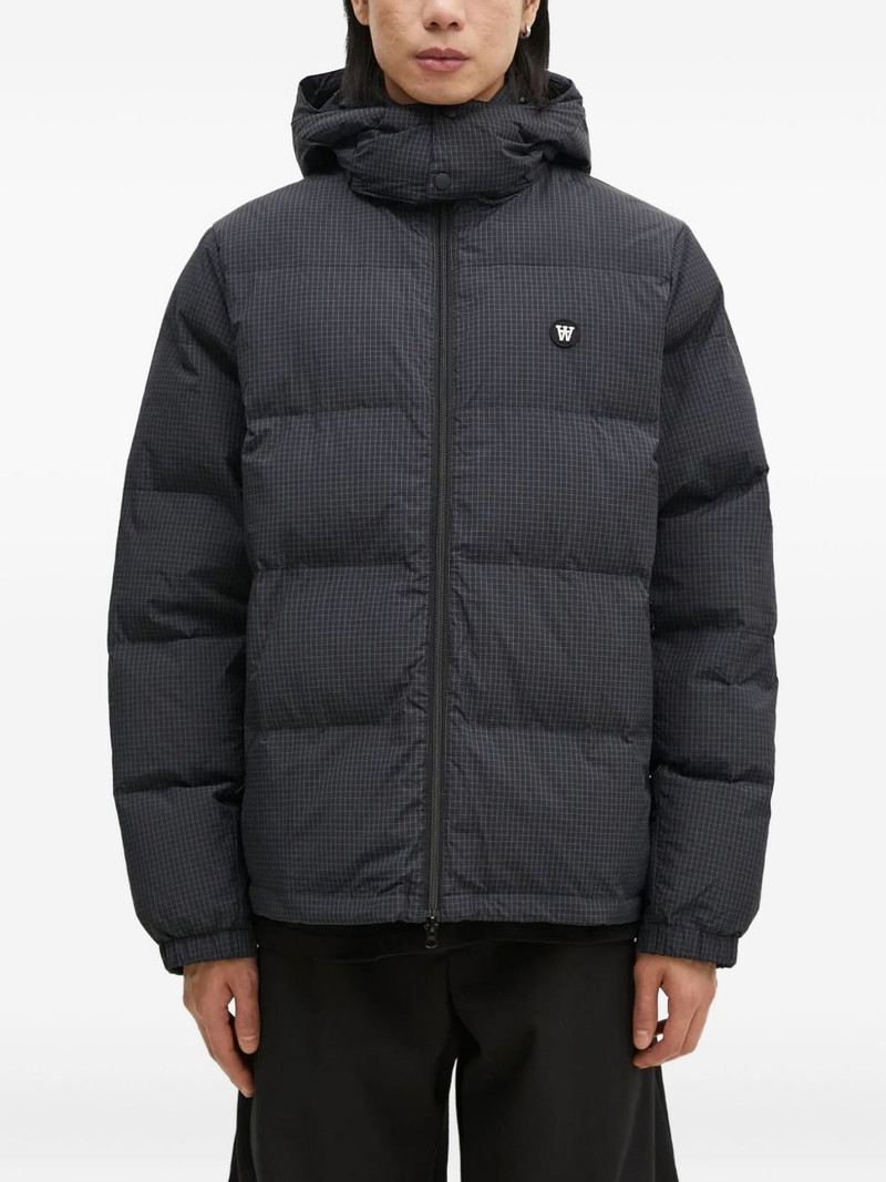 check-pattern hooded jacket 1