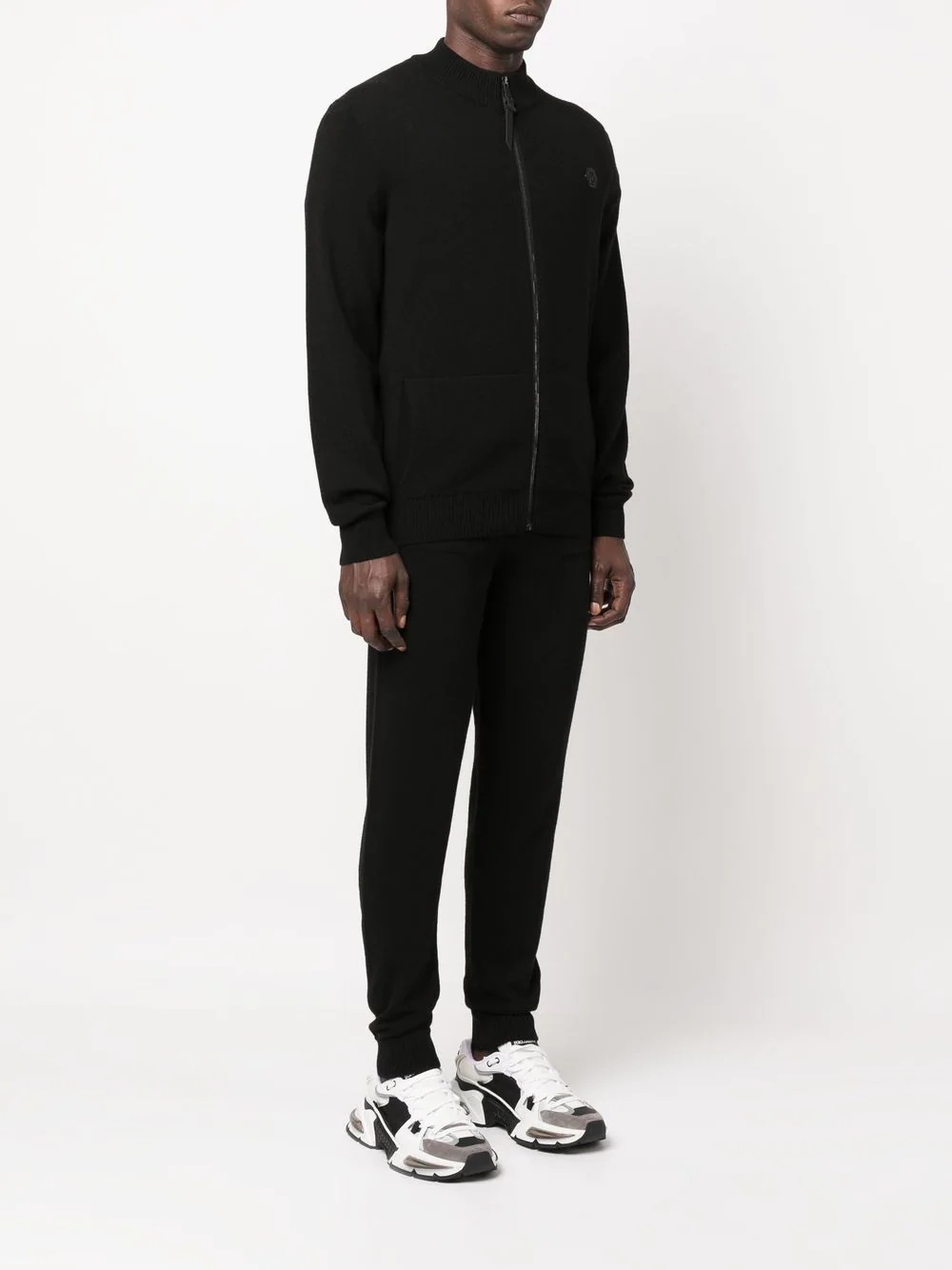 logo-patch cashmere tracksuit - 3