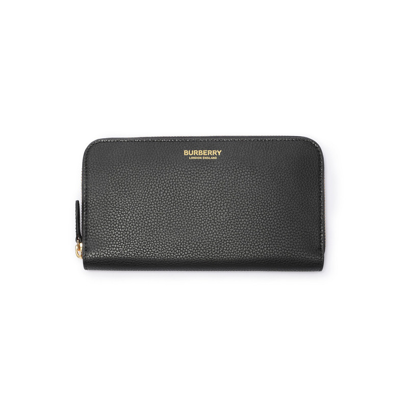 Large Logo Leather Zip Wallet 1