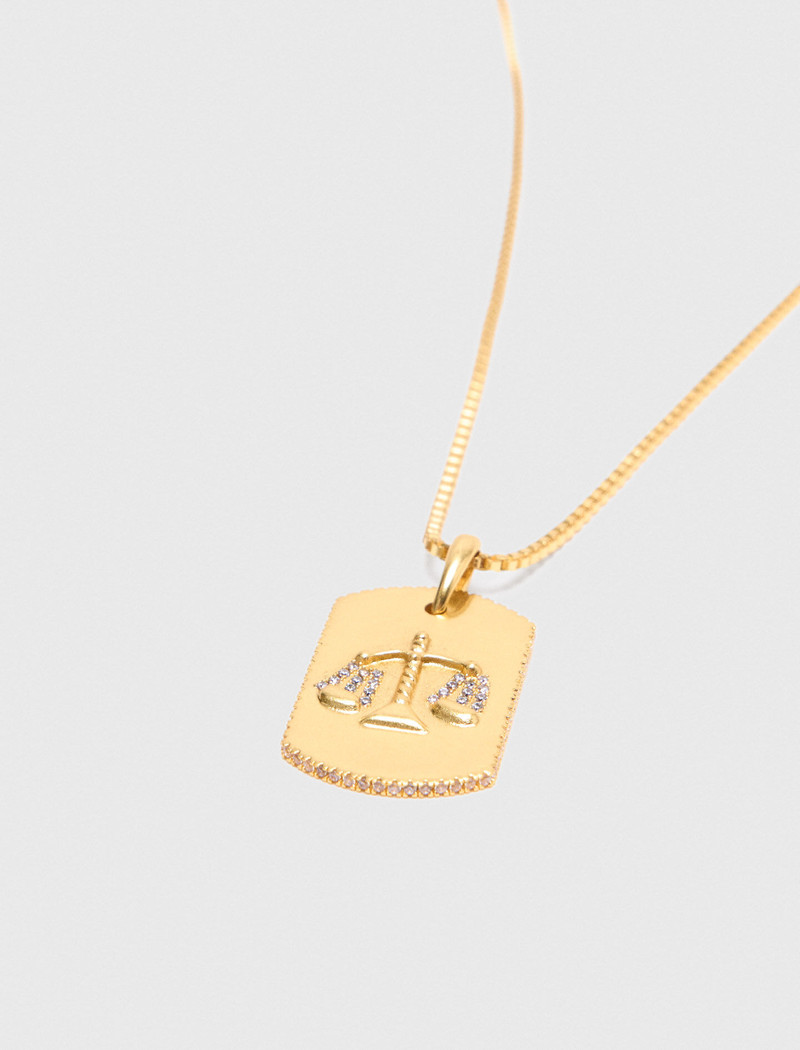 maje Zodiac sign plaque necklace outlook