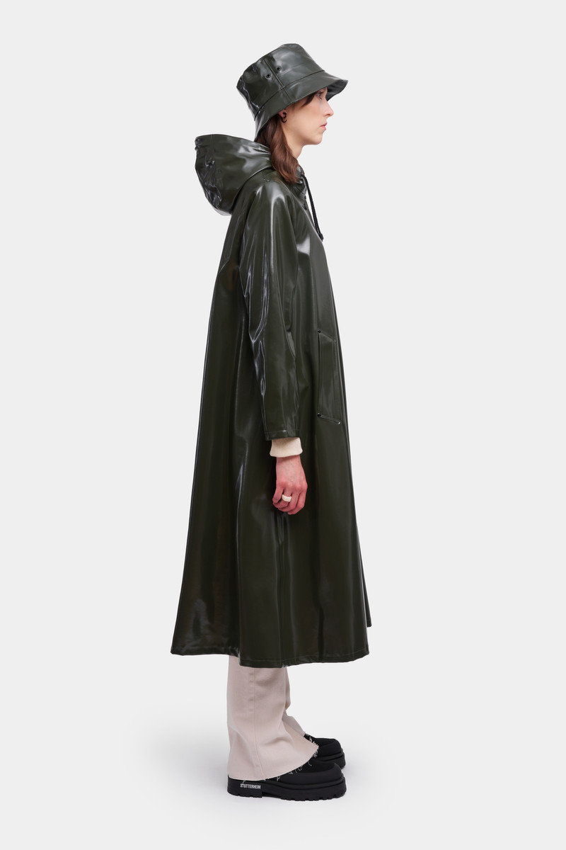 Mosebacke Long Opal Raincoat Green 3