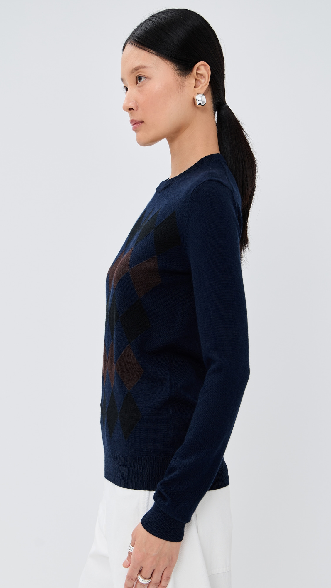 Vivian Top In Argyle Knit - 3