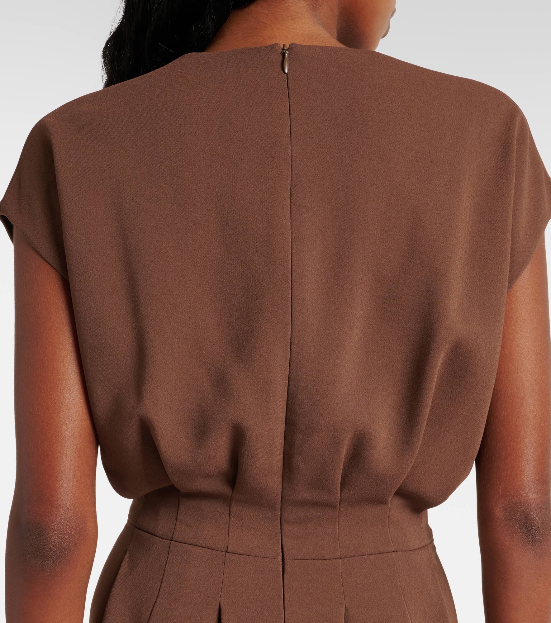 Pleated cady midi dress - 6