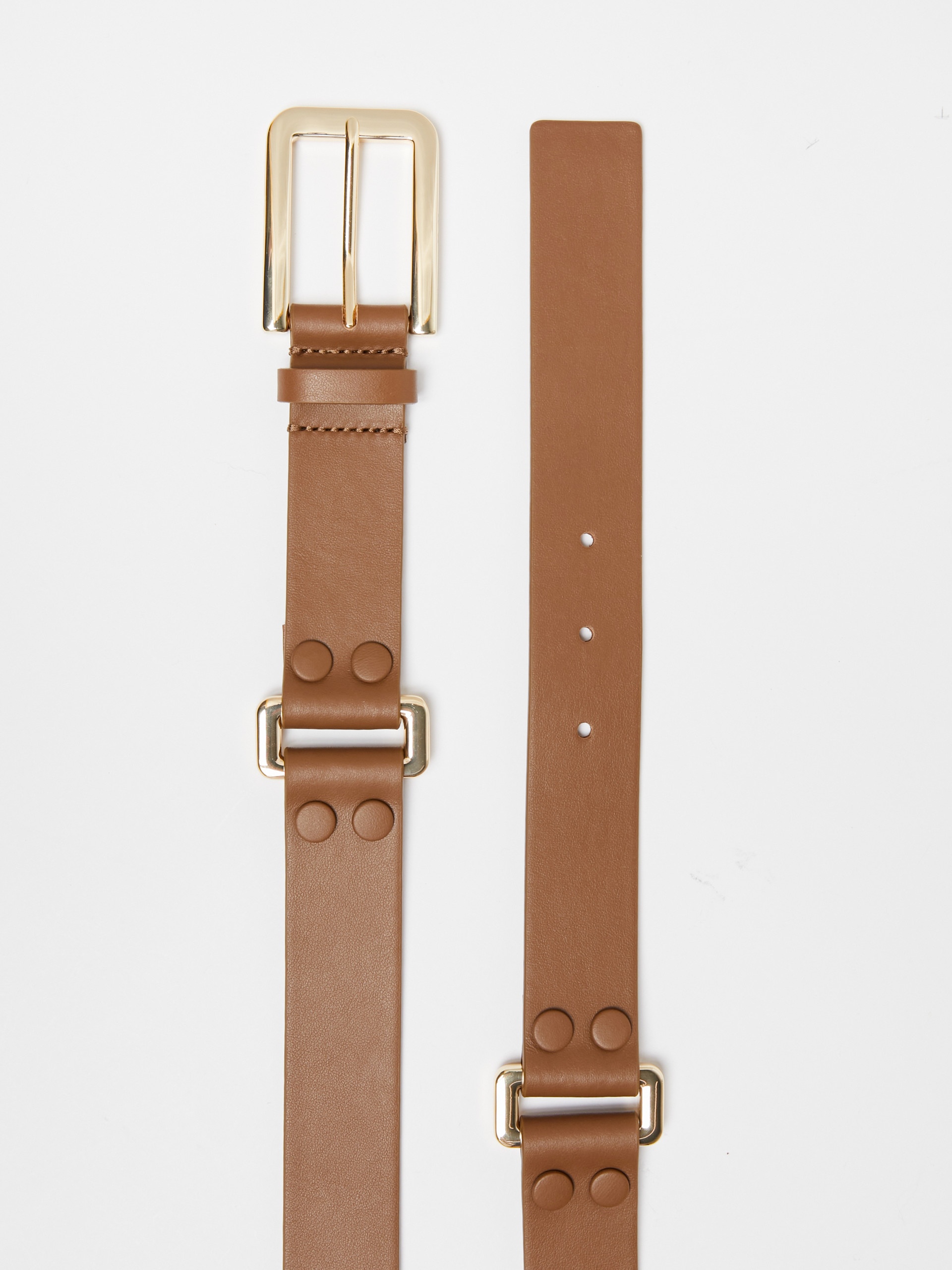 MANBELT30 Leather belt with metallic rings - 2