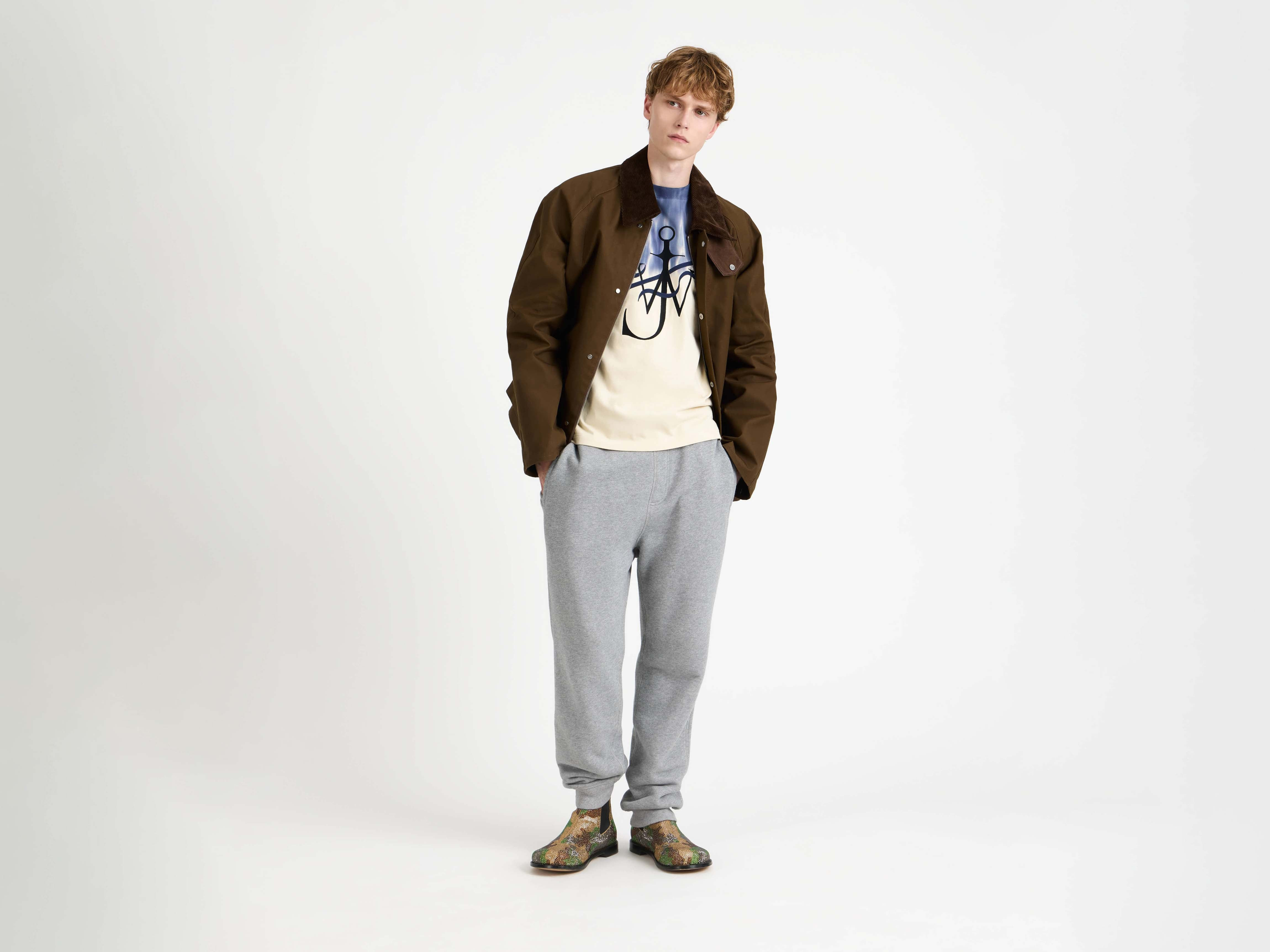 CUFFED SWEATPANTS IN MID GREY MELANGE - 6