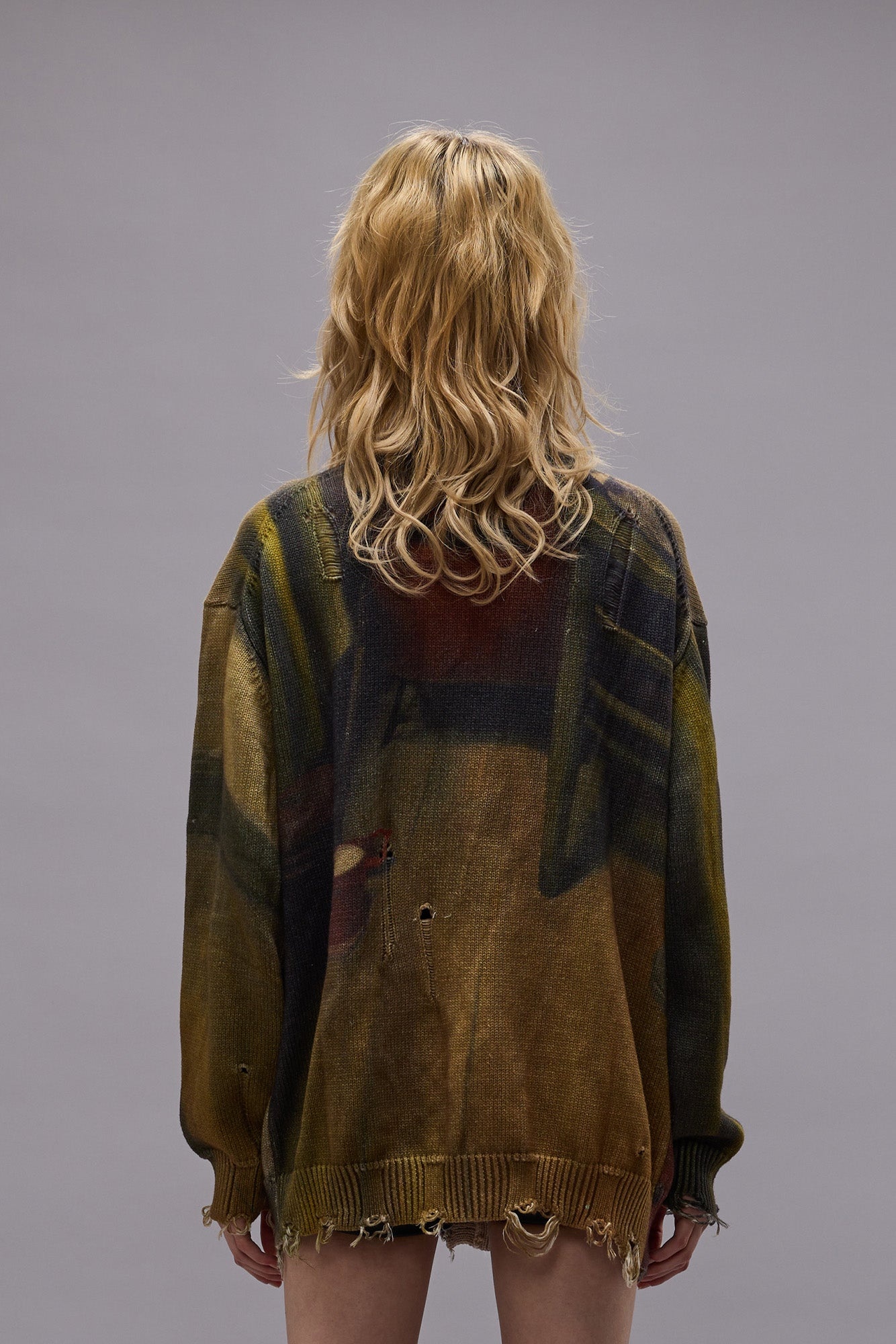 PRINTED BOYFRIEND CARDIGAN - MULTICOLOR - R13 - 6