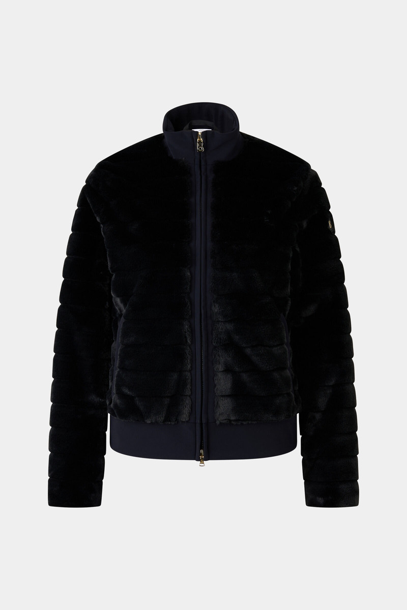 Katniss faux fur jacket in Black 1