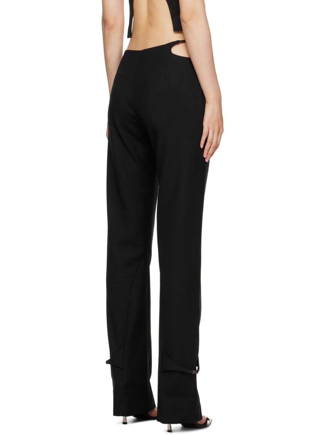 Black Alligned Trousers - 3