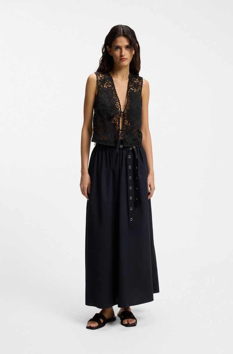 BOSS EMBROIDERED WAISTCOAT WITH TIE CLOSURE outlook