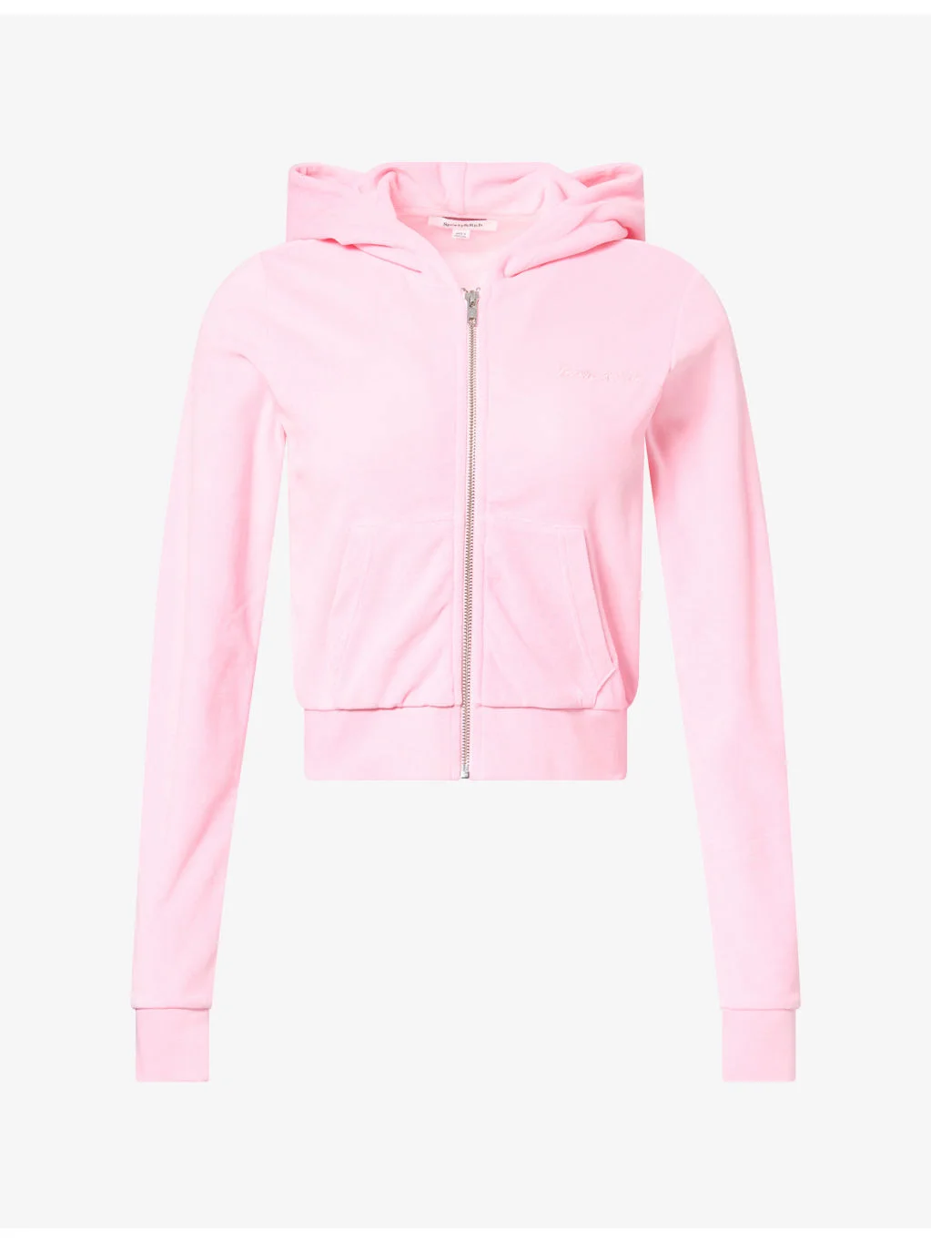 Signature-Logo Krystal Zip Velour Hoody - 1