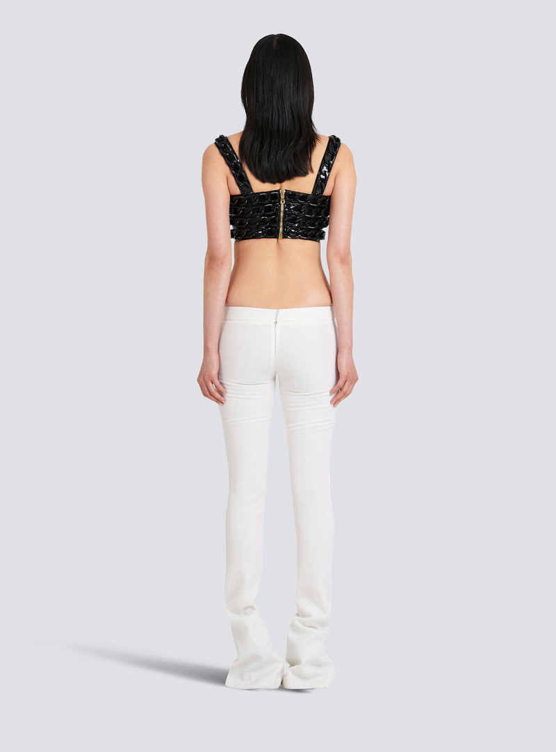 Low-rise wool bootcut pants 4